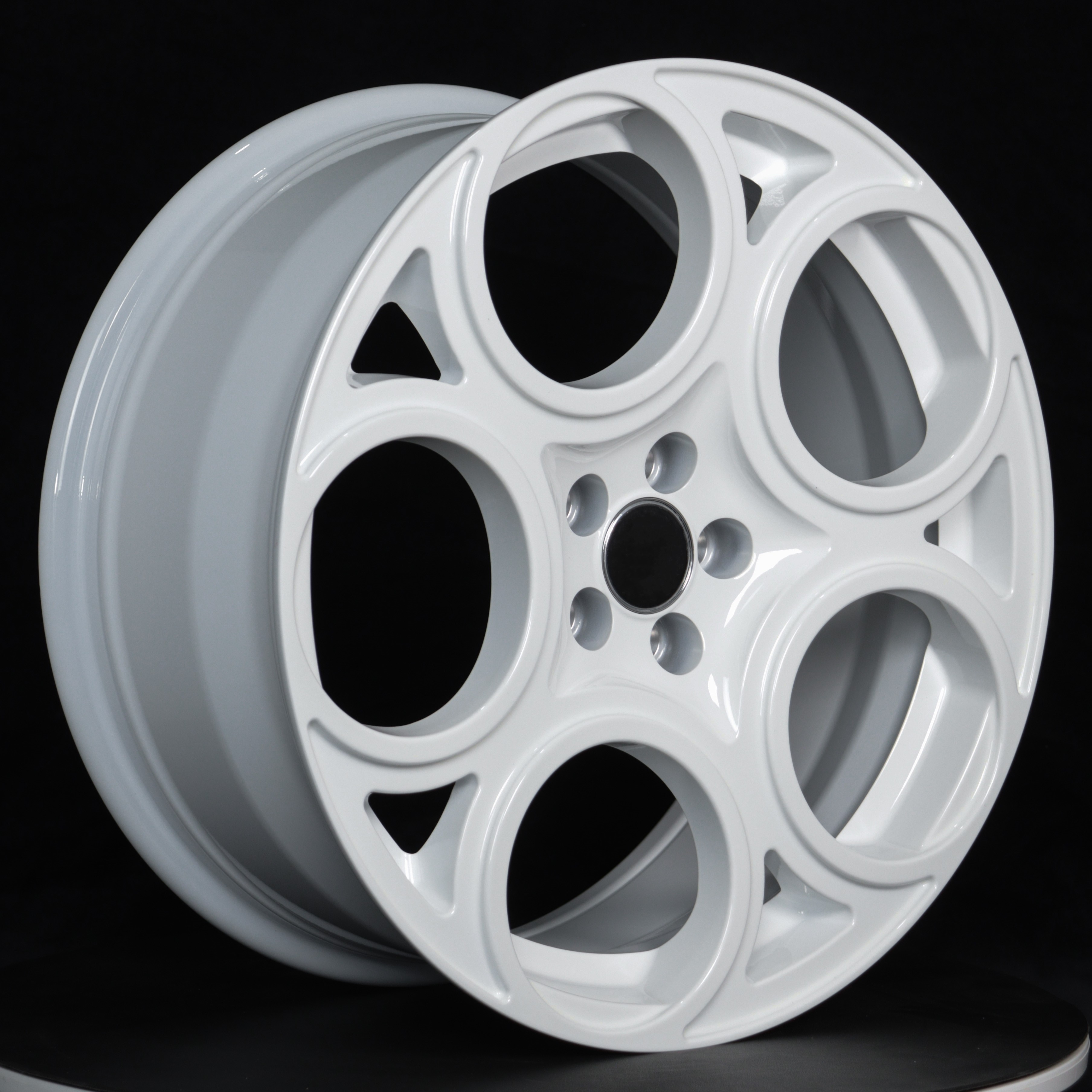 YC bright white high-end custom car hub MFG